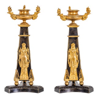 Empire Candlesticks, Early 19th Century, Set of 2 For Sale