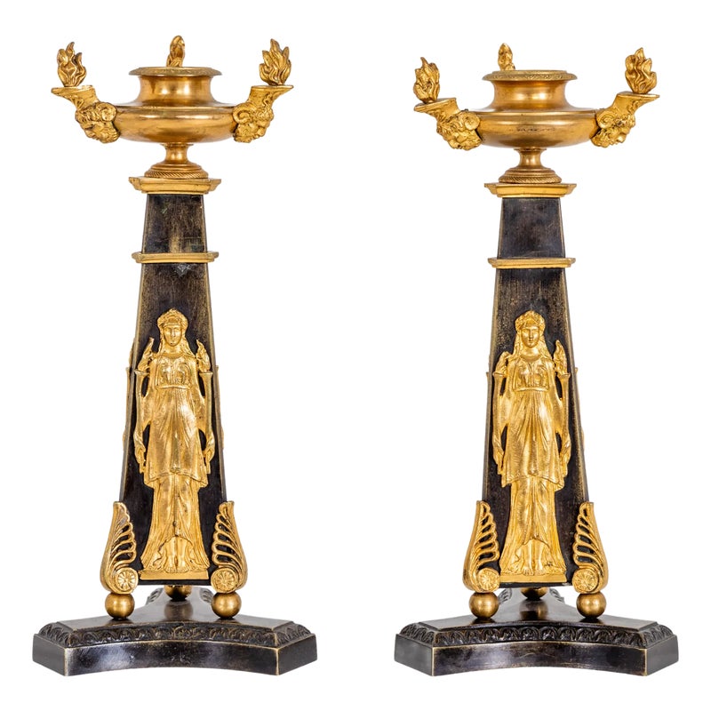 Empire Candlesticks, Early 19th Century, Set Of 2