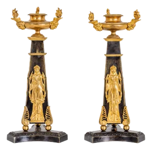 Empire Candlesticks, Early 19th Century, Set of 2