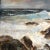1970’s Vintage Original Seascape Painting Signed Vintage Wood Frame For Sale - Image 4 of 6