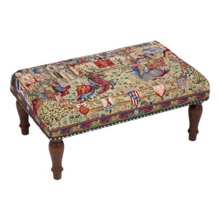 Joust at Camelot Upholstered Regular Stool For Sale