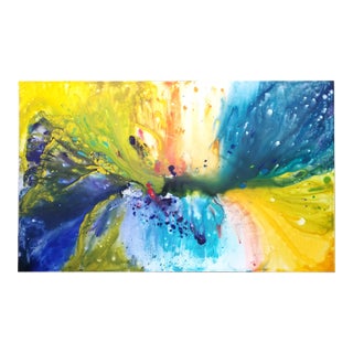 Painting Abstract Expressionist Acrylic - 1985 Signed For Sale