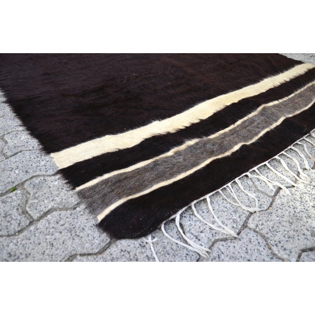 Black 1960s Turkish Handmade Rug For Sale - Image 8 of 11