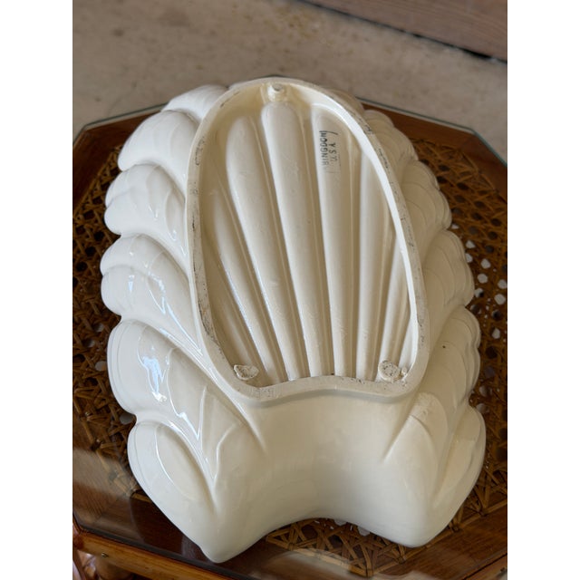Vintage Coastal Abingdon White Shell Centerpiece Bowl For Sale - Image 10 of 12