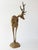 Metal Dancing Stag, Antelope, Doe, and Fawn in Gilded Brass, 1970s For Sale - Image 7 of 11