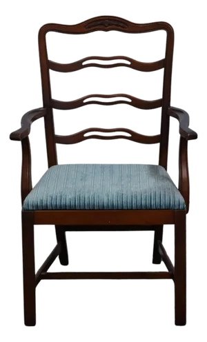 Drexel Furniture Solid Mahogany Traditional Style Ladderback Dining Arm Chair 4010-4a