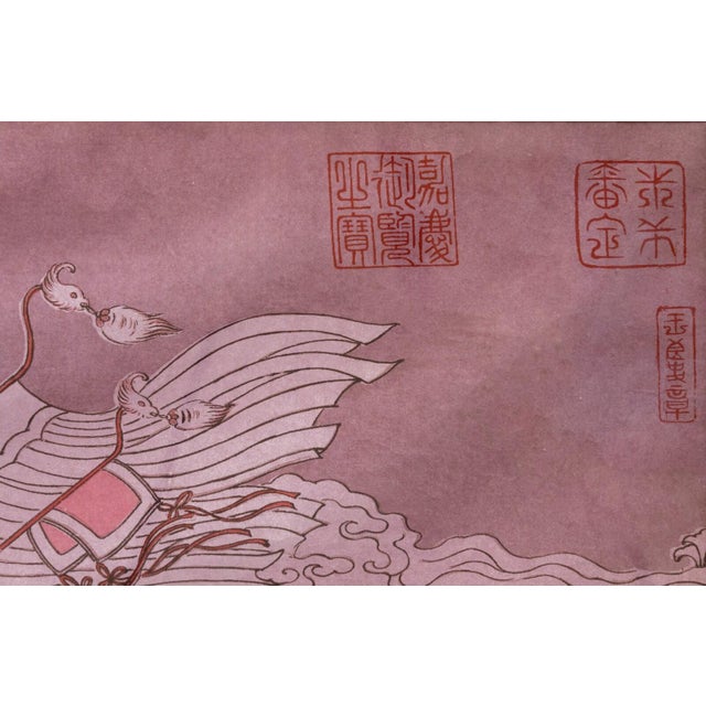 Ku Kai-Chi After Tang Artist the Nymph in the Lo River Chinese Ink & Watercolor For Sale In Detroit - Image 6 of 8