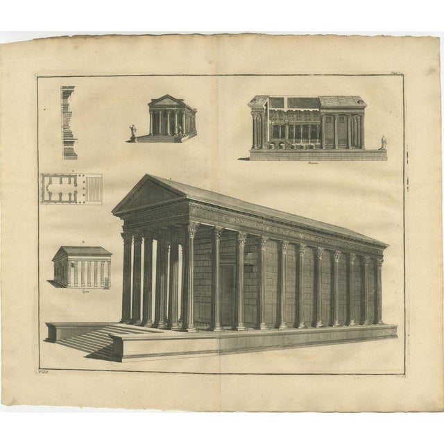 Montfaucon, Roman Temple Architecture, 1721, Paper Engraving For Sale - Image 3 of 10