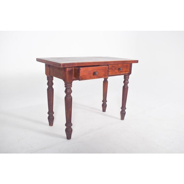 Brown Portuguese Rustic Pine Kitchen Dining Table, 1950 For Sale - Image 8 of 10
