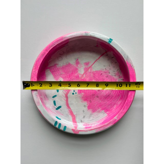 Hand Painted Wood Bowl For Sale - Image 11 of 12
