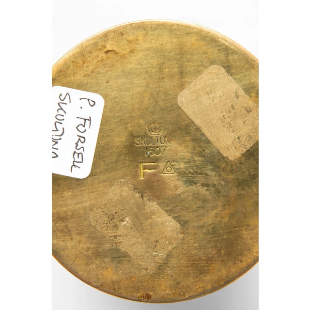 Mid-Century Modern Brass Vase by Pierre Forsell for Skultuna, 1950s For Sale - Image 3 of 6