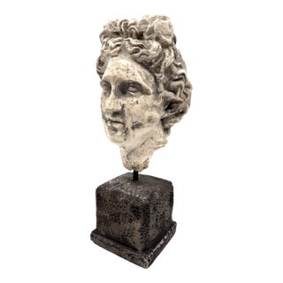 Late 20th Century Attila’s Classical Fragment Head Sculpture on Pedestal - Reproduction For Sale