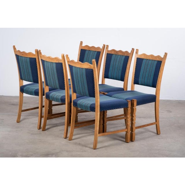 1960s Dining Chairs in Oak by Hennnig Kjærnulf, 1960s, Set of 6 For Sale - Image 5 of 10