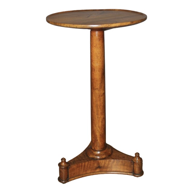 Empire Walnut Pedestal Table, 1900 For Sale