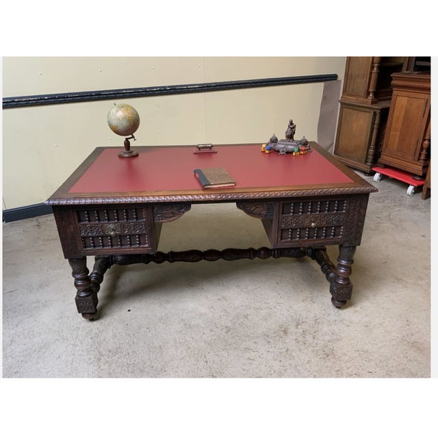 Antique, Imposing Desk from Brittany, 1880 For Sale - Image 3 of 12