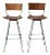 Mid-Century Stools Pair For Sale