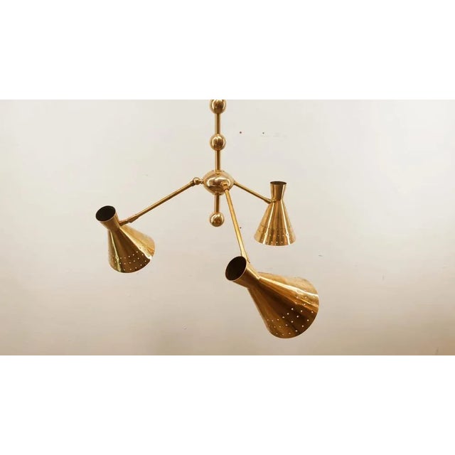 Adjustable Sputnik Lamp with Perforated Cones For Sale - Image 9 of 18