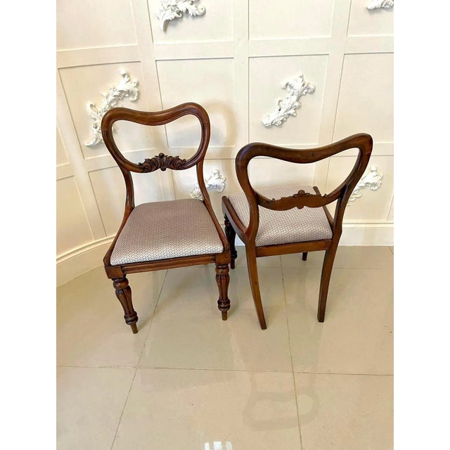 Set of Antique Victorian Mahogany Side Chairs For Sale - Image 3 of 14