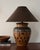 1980s Late 20th-Century Geometric Relief Earthenware Table Lamp For Sale - Image 5 of 11