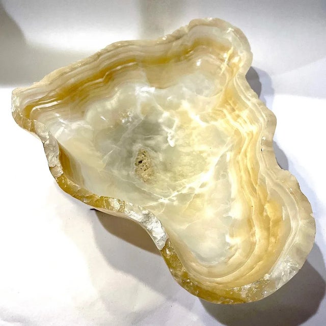 Vintage Carved Onyx Live Edge Bowl For Sale - Image 12 of 12