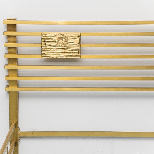 Double Bed in Brass and Metal, 1970s For Sale - Image 4 of 8