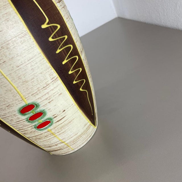 Fat Lava Pottery Stripe & Dots Vase from Jasba Ceramics, Germany, 1950s For Sale - Image 14 of 18