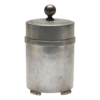 Swedish Art Deco Pewter Lidded Box from Svenskt Tenn, 1936 For Sale