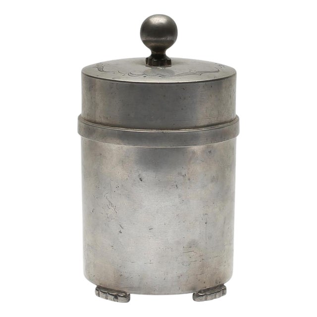 Swedish Art Deco Pewter Lidded Box from Svenskt Tenn, 1936 For Sale