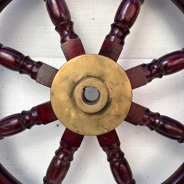 Antique Napoleon III Ships Wheel, 1885 For Sale - Image 9 of 18