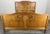 Vintage French Louis XVI Style Oak Double Bed Frame with Carved Headboard For Sale - Image 3 of 13