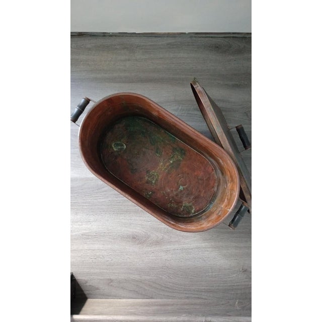 Antique Oval Copper Wash Tub For Sale - Image 4 of 7