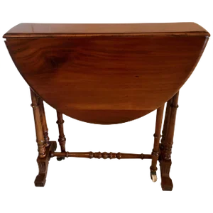 Small Antique Victorian Walnut Drop-Leaf Sutherland Table