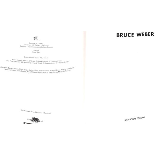 "Bruce Weber" 1986 Idea Books Edizione For Sale - Image 4 of 9