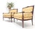 Baker Furniture Company Antique Quality Carved Walnut & Gold Upholstery Sofas Love Seats - A Pair For Sale - Image 4 of 12