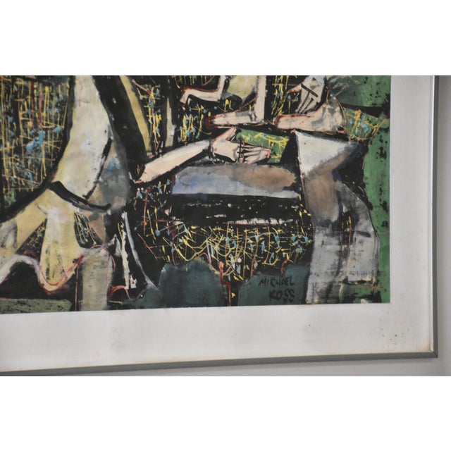 1970s 1970s Michael Ross Abstract Watercolor Painting For Sale - Image 5 of 6