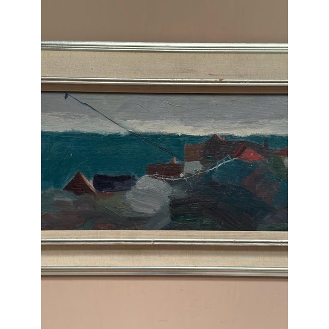 Kai Christensen, Coastal Landscape, 1950s, Oil Painting on Canvas, Framed For Sale - Image 13 of 18