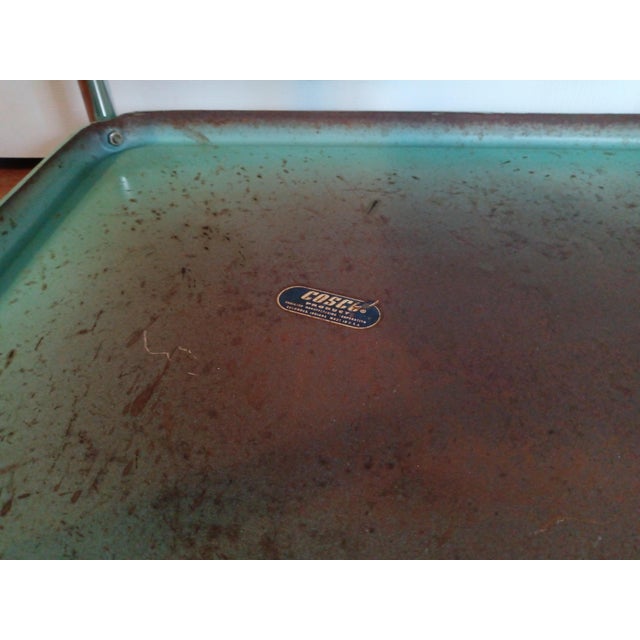 Metal Vintage 1950's Turquoise Cosco Kitchen Cart For Sale - Image 7 of 7