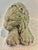 Vintage Weathered Concrete Recumbent Lion Garden Sculpture 16.5” For Sale - Image 4 of 10