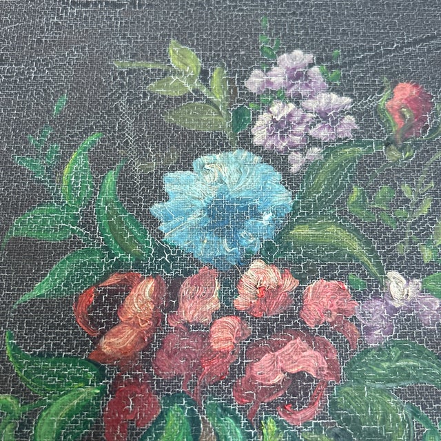 1950’s Traditional Bouquet of Flowers Still Life Painting For Sale - Image 4 of 5