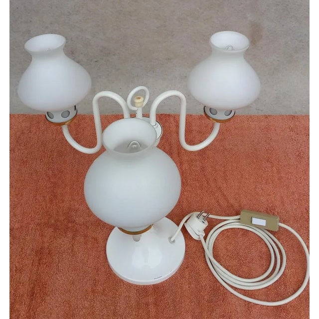 Vintage Chandelier & Table Lamp, 1970s, Set of 2 For Sale - Image 9 of 18