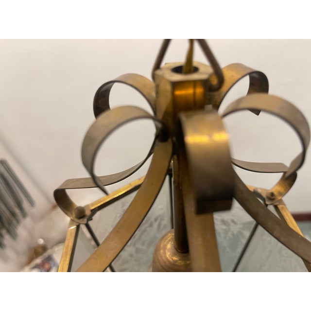 Vintage Bronze Light Pendant, 1950s For Sale - Image 10 of 12