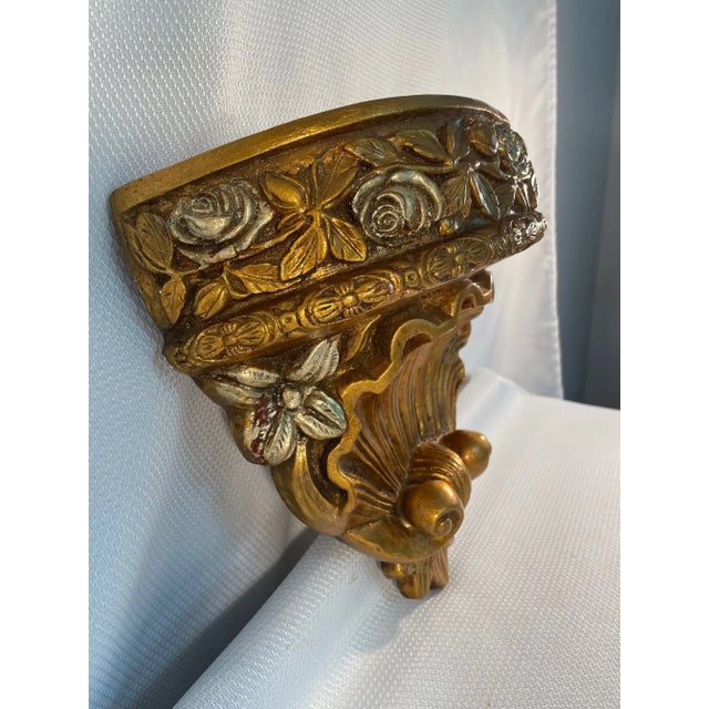 1970s 1970s Jaru Decorative Gilded Wall Jardiniere Planter Bracket For Sale - Image 5 of 12