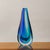 Large Sommerso Blown Glass Vase with Blue-Turquoise Gradient and Iridescent Effect by Murano, 1980s For Sale - Image 6 of 6