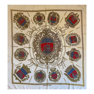 Hermès Silk Scarf “Les Armes De Paris” 2, 1954