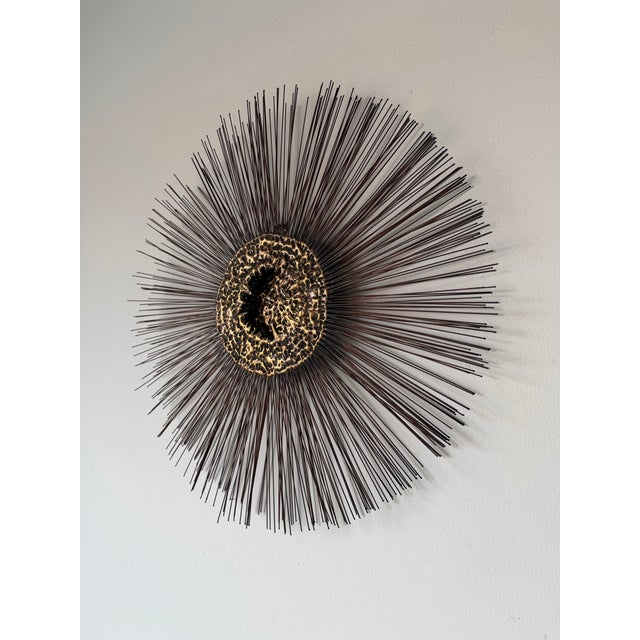1970s Curtis Jere Style Brutalist Starburst Wall Sculpture For Sale - Image 10 of 12