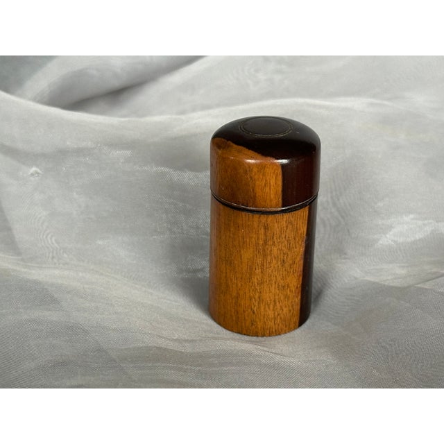 Victorian Antique Victorian Rosewood Wooden Inkwell For Sale - Image 3 of 10