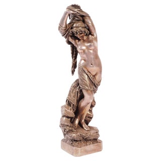 The Odalisque Bronze Sculpture by Giuseppe Salvi, 1886 For Sale