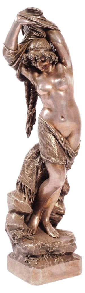 The Odalisque Bronze Sculpture by Giuseppe Salvi, 1886