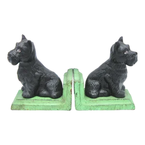 Vintage Scottie Dog Cast Iron Bookends
