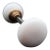 Pair of Vintage Round Milk Glass Door Knobs For Sale